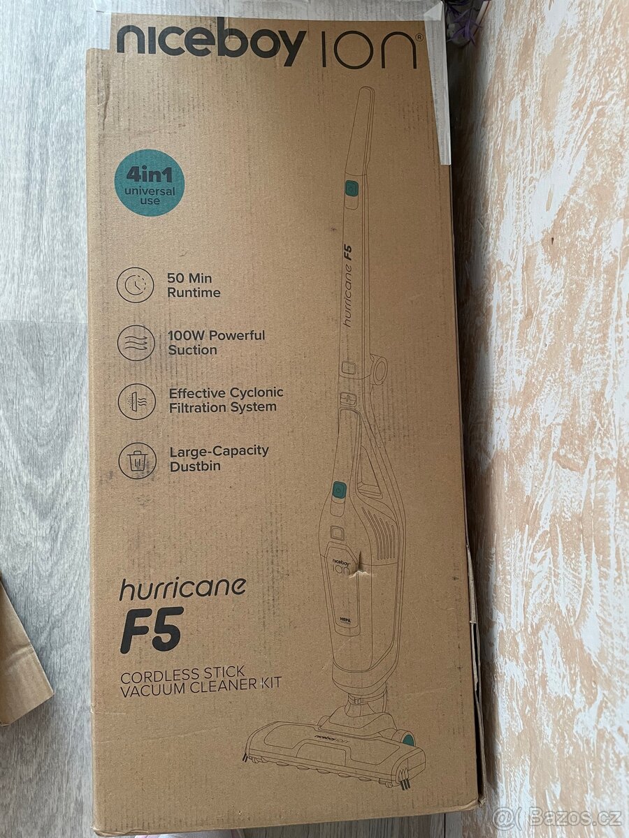 Prodám nový tyčový vysavač Niceboy ion Hurricane F5