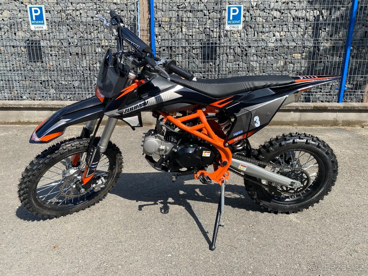 Pitbike Zuumav K3 125cc 17/14 - oranžová