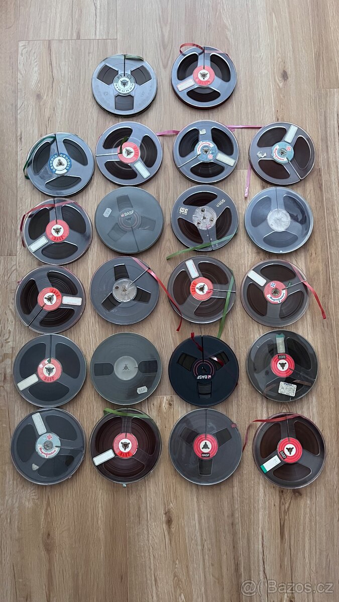 Magnetofonové pásky Basf a jiné. Průměr 15 cm