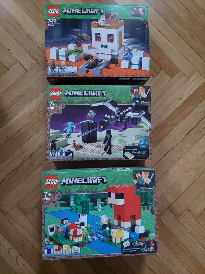 Prodám nové Lego Minecraft 21145, 21151, 21153