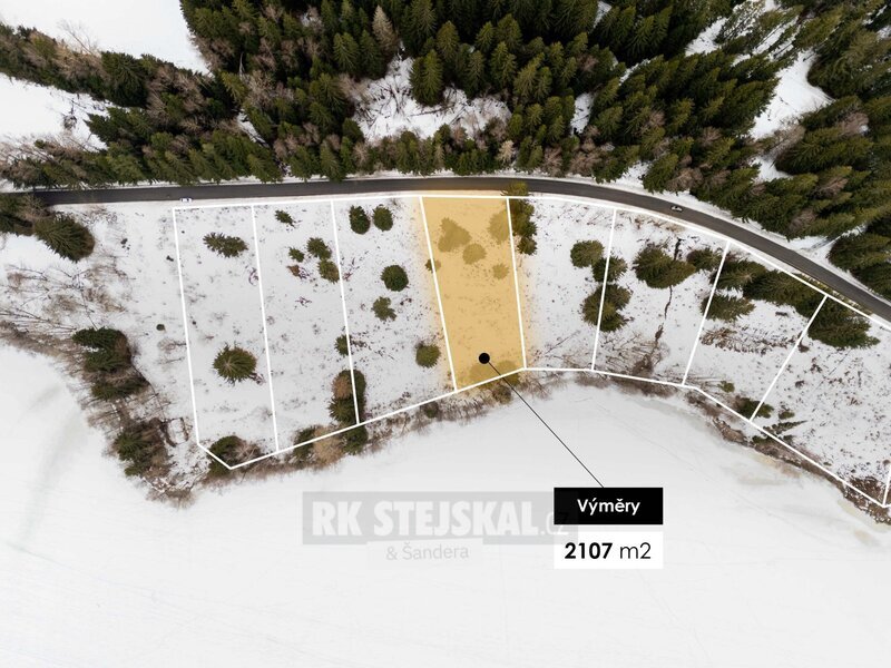 Stavební pozemek Frýdava, Lipno – 2 107 m²