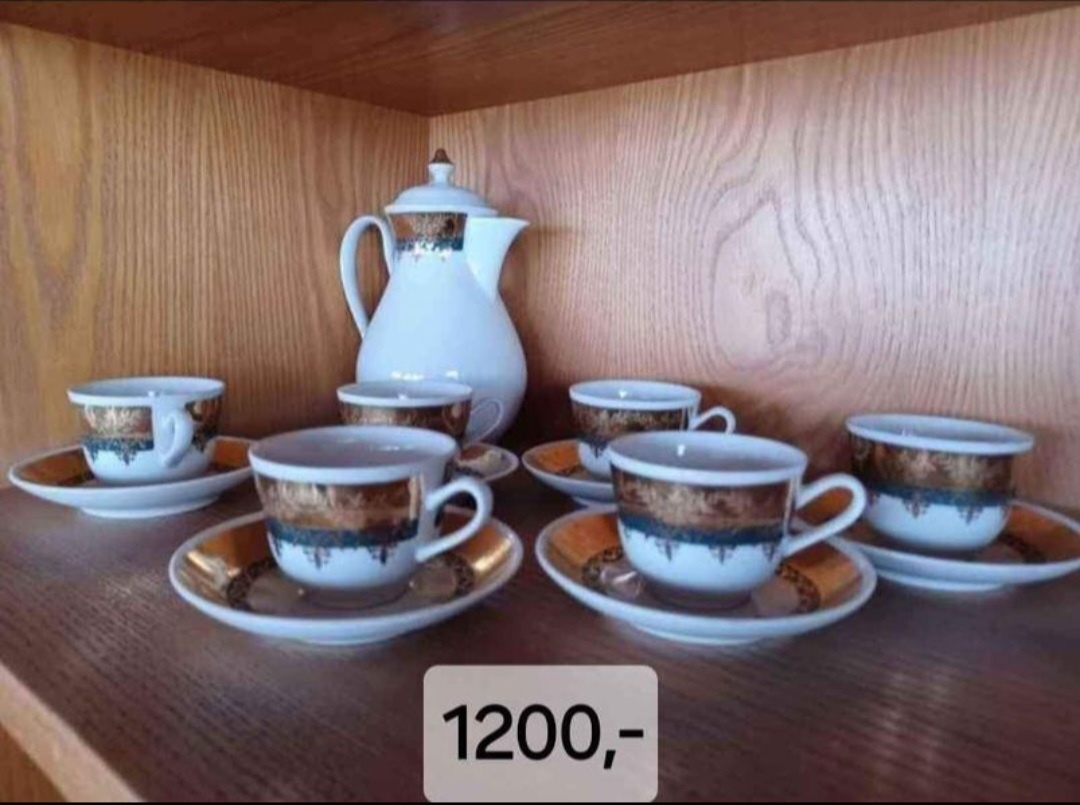 Barevné zlato kávová souprava