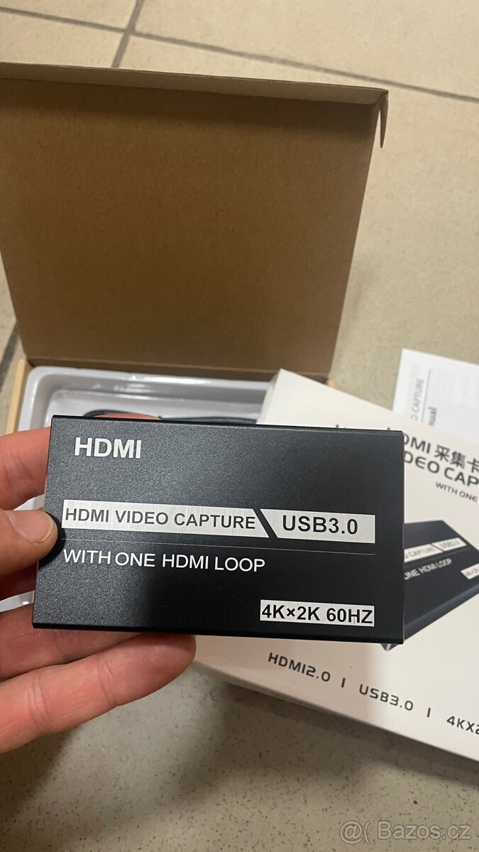 HDMI video capture USB 3.0 s HDMI smyčkou, 4K×2K 60Hz