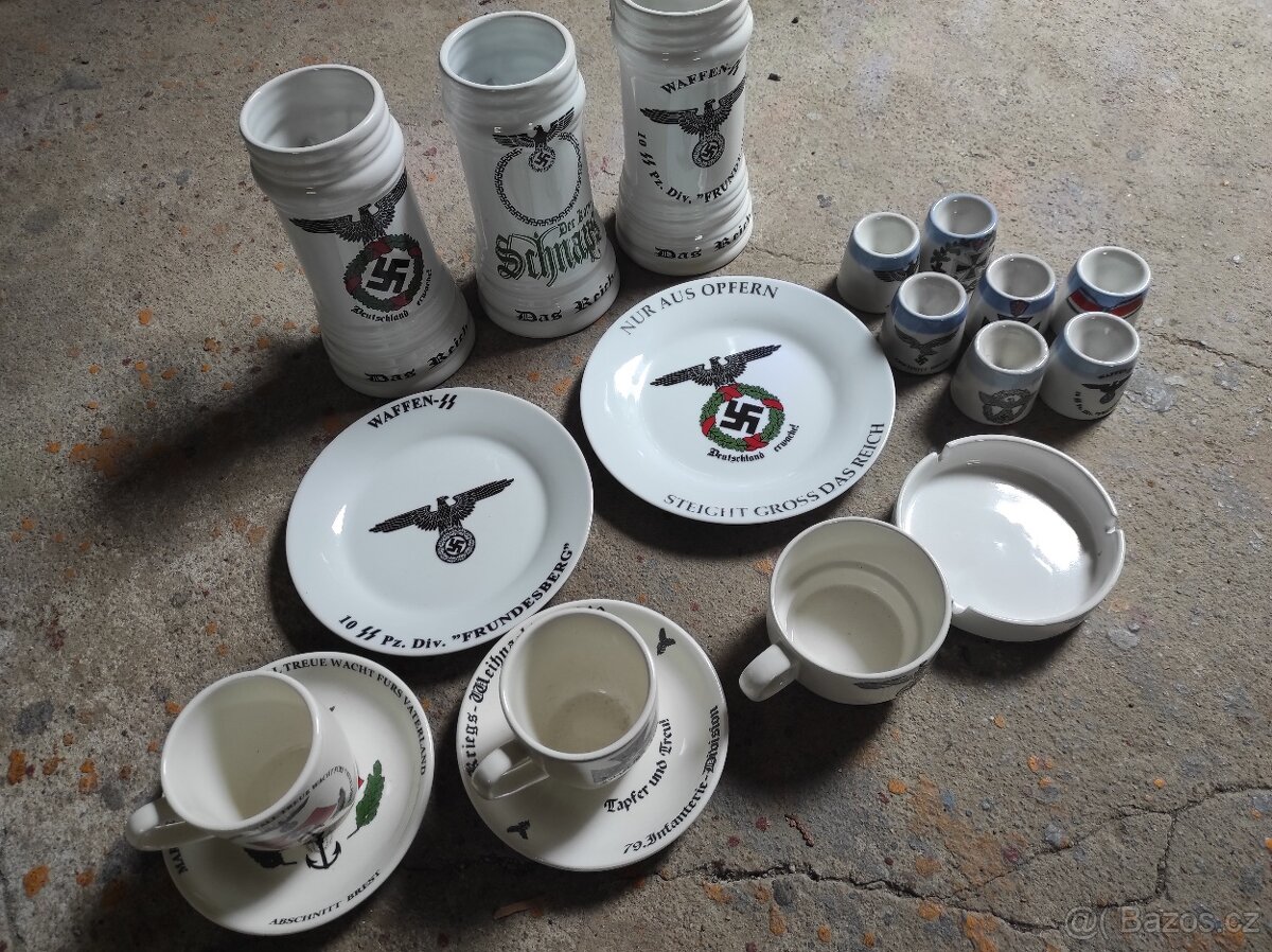 Porcelán,talíře,korbely a další