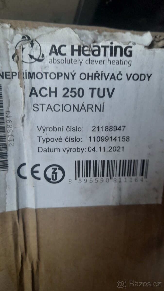 Nepřímotopný ohřívač vody ACH 250 TUV