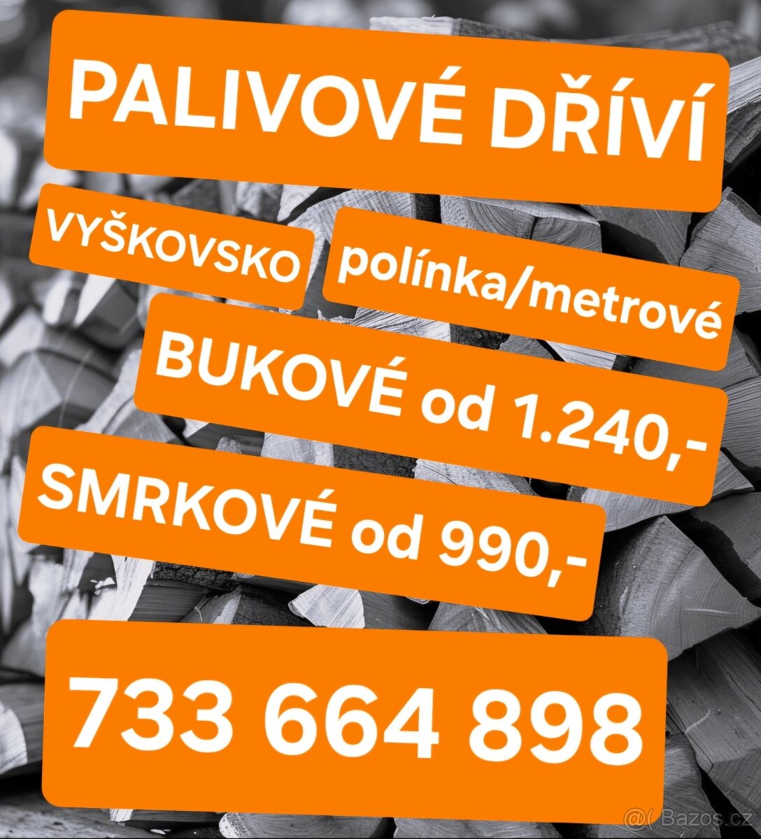 Palivové dřevo okr. Vyškov