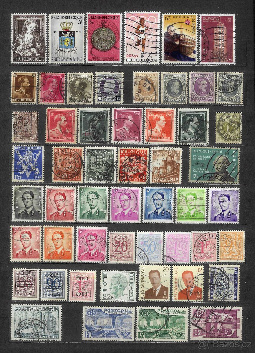 Známky Belgie - 53 ks - výprodej