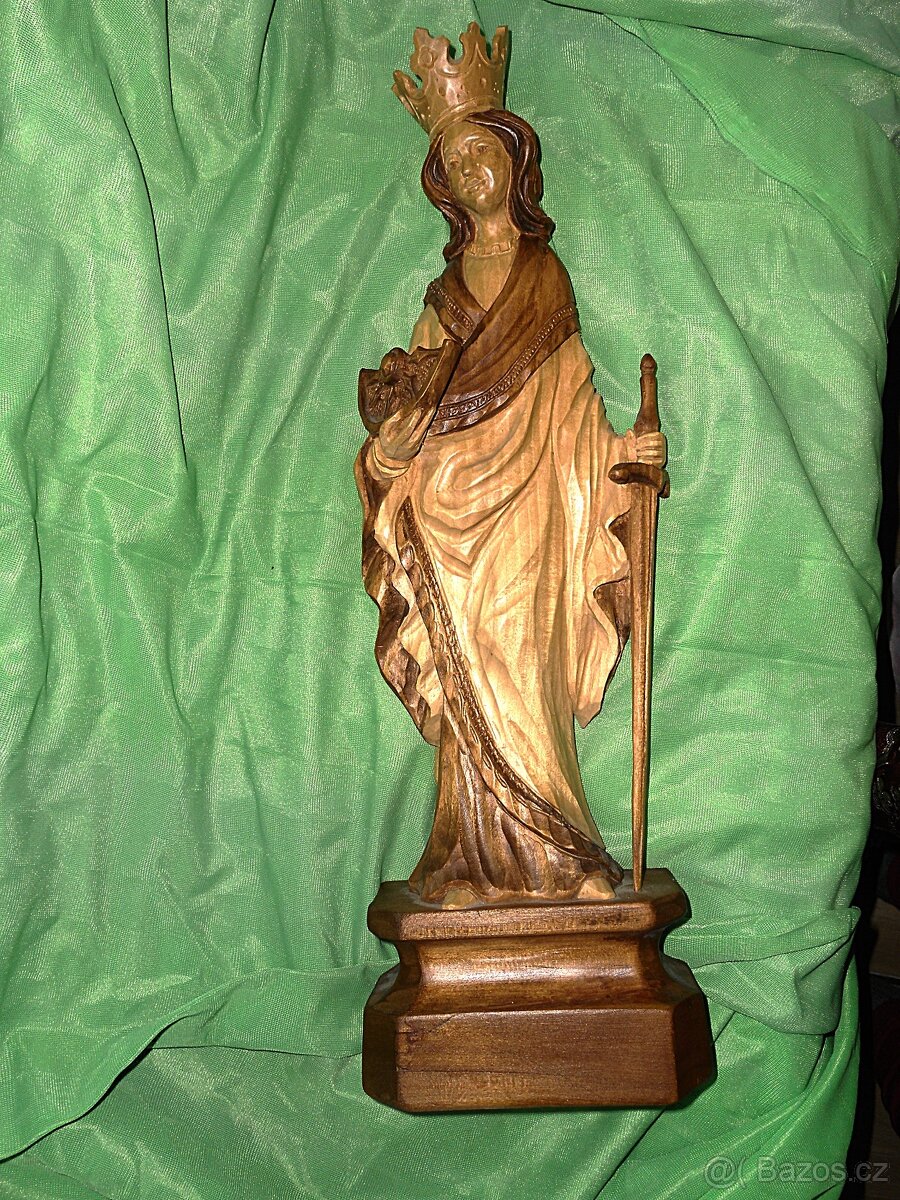 Dřevěná socha sv. Kateřina