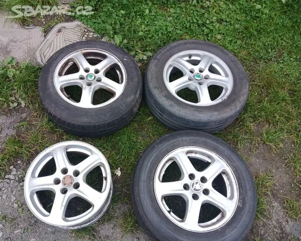 Originální ALU kola Škoda 5x100 15 ET38 Fabia Roomster Okta