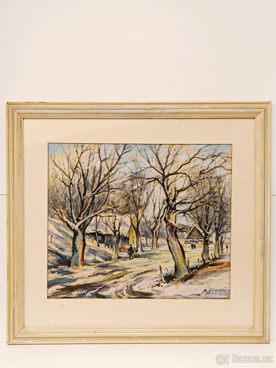 Obraz Jaroslav Frohlich, Staré ořechy 1972, olej 63x69
