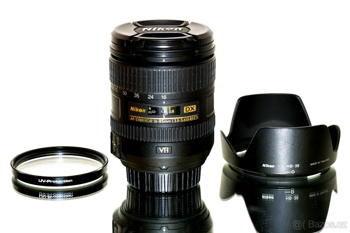 Nikon AF-S 16-85mm f/3,5-5,6 VR +UV filtr TOP STAV