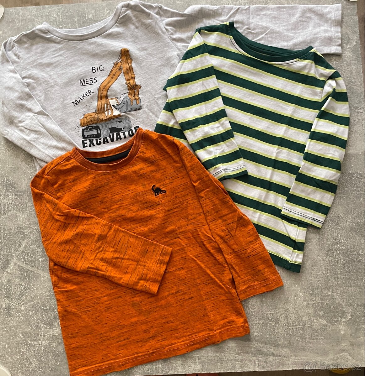 Chlapec - trička s dl.rukávem set a mikina, vel.98