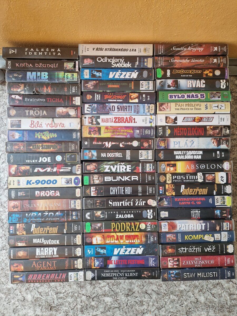 Vhs kazety original cca 300ks