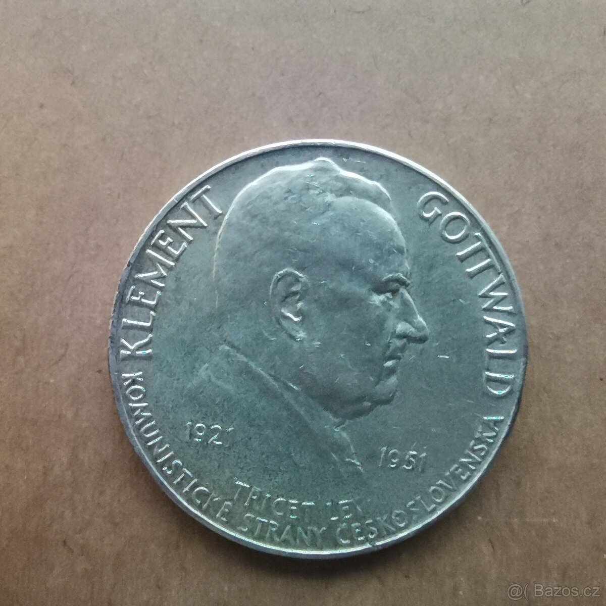 Stříbrná pamětní mince 100 kčs 1951 - Klement Gottwald