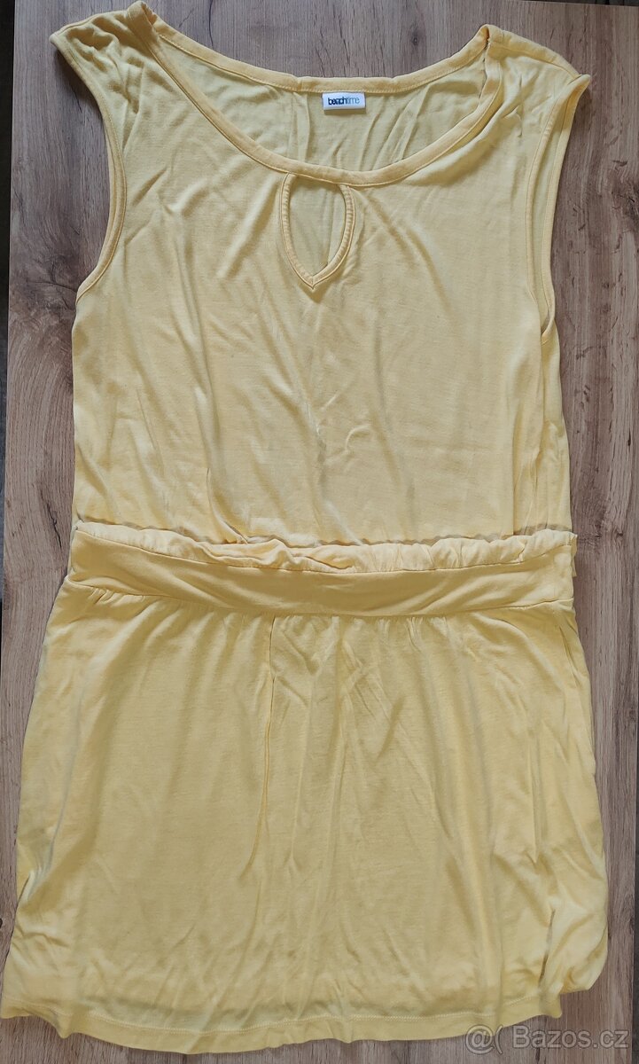 Žluté šaty na ramínka Beachtime, 44