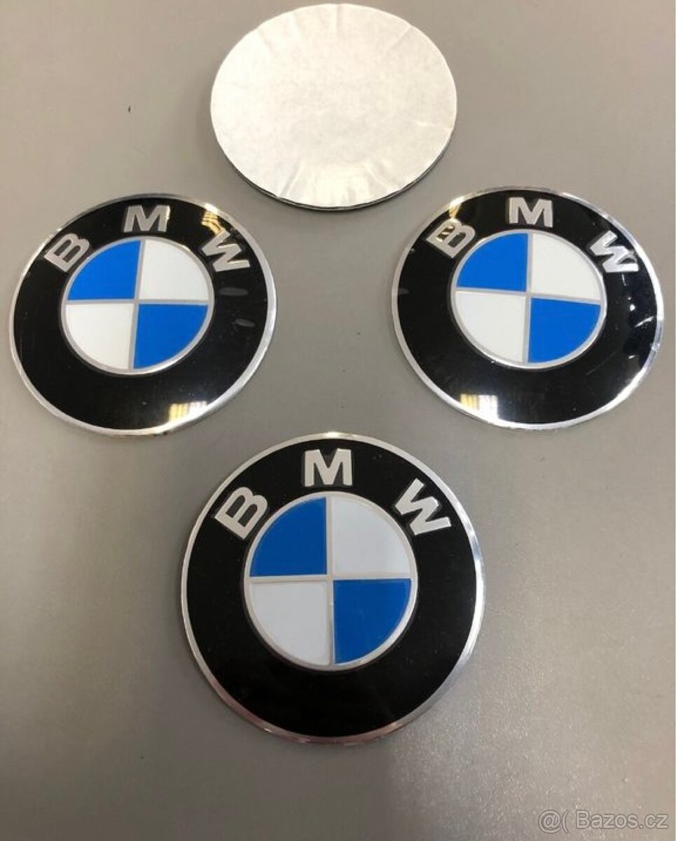 Středové pokličky /samolepky alu kola BMW Modrý 70 mm