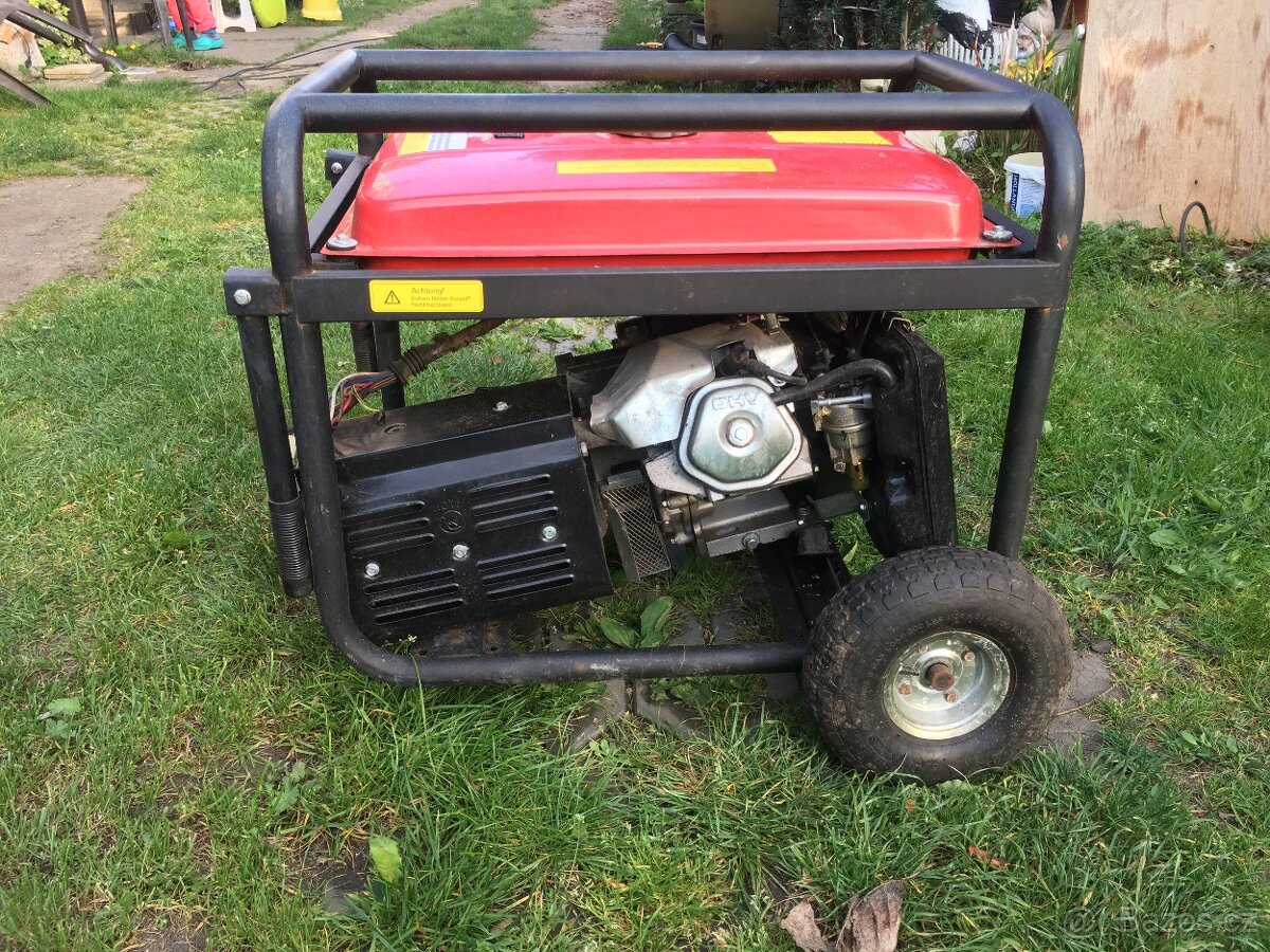 Benz. elektrocentrála generátor BERLAN 5,5kW, motor 13HP