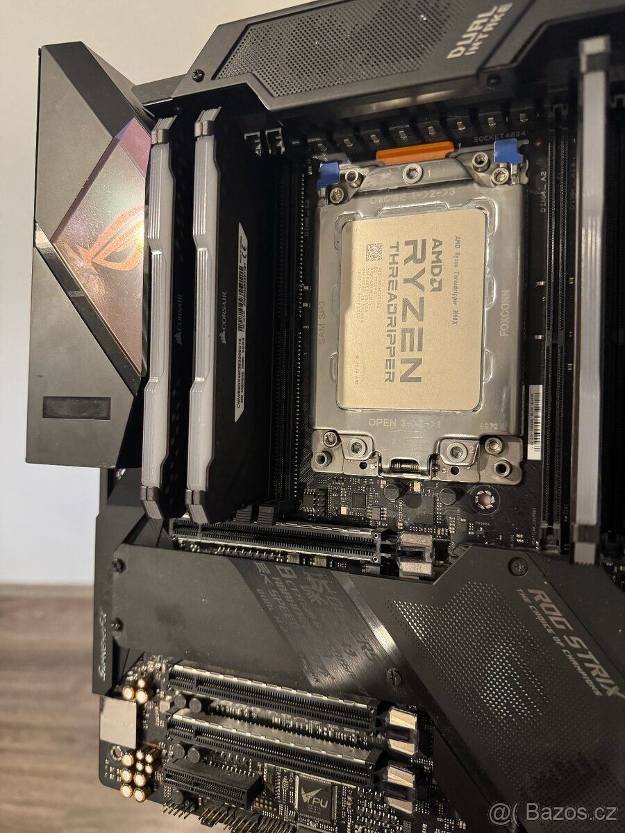 AMD Ryzen Threadripper 3990X 64C, deska, 128GB RAM, chladič