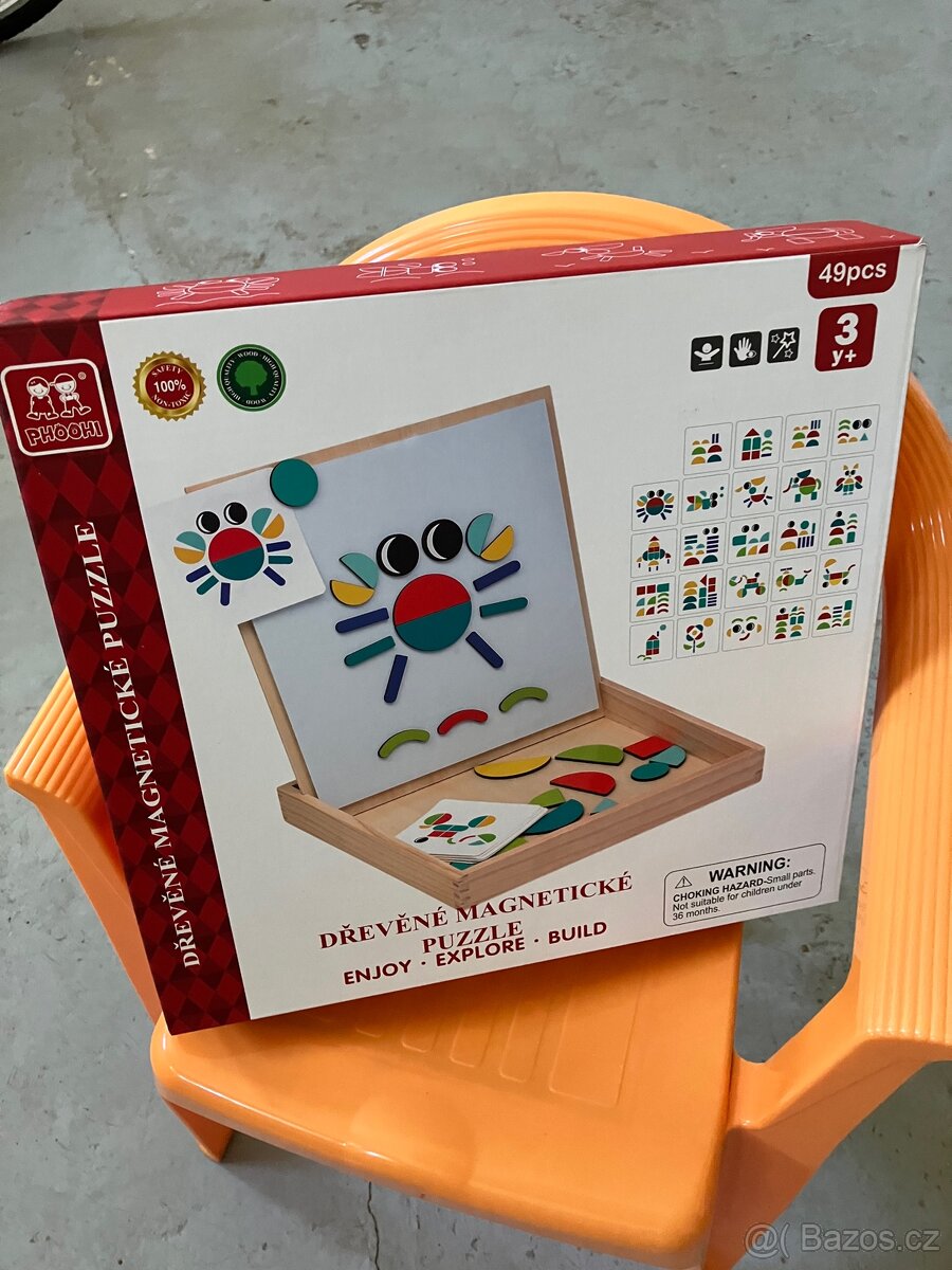 Dřevěne magnetické puzzle