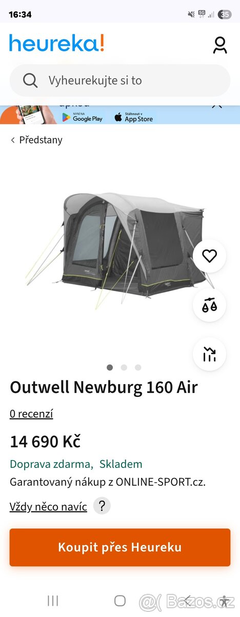 Předstan VW T4,5,6,7,Outwell Newburg 160 Air