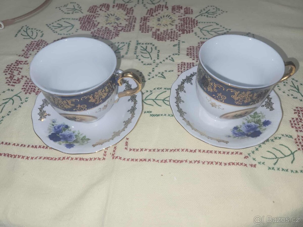 porcelánové šálky s podšálky VERONI -pozůstalost