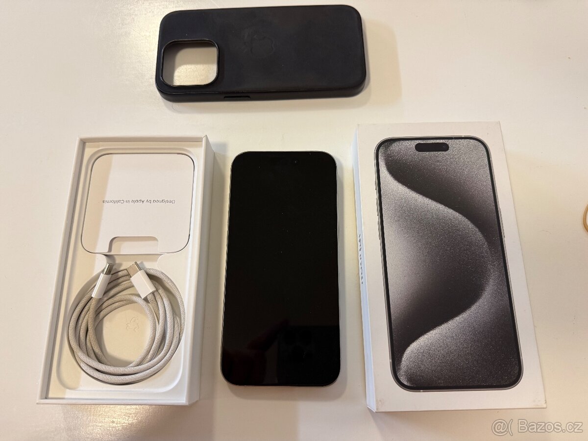 apple iPhone 15 Pro 128gb ZÁRUKA 8/2026 u o2