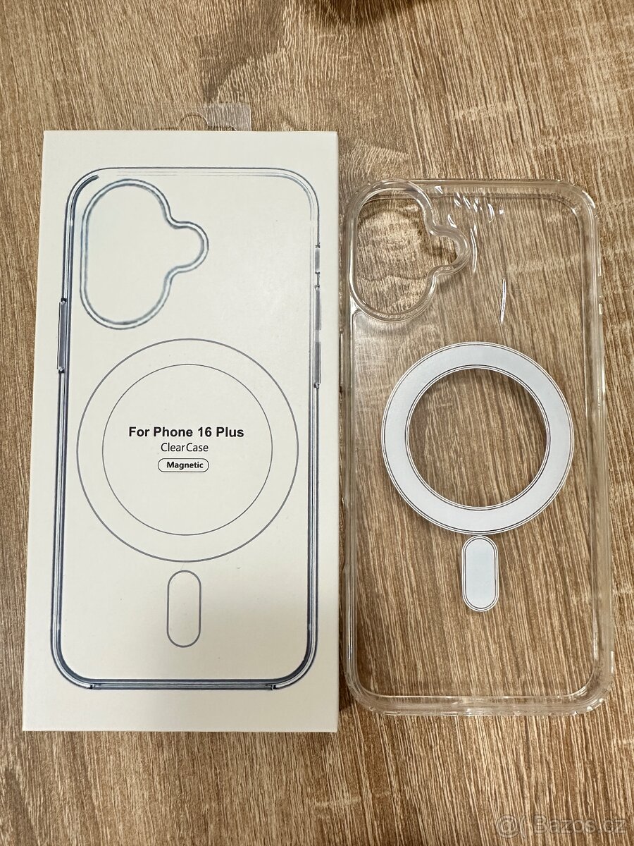 průhledný kryt s magsafe iphone 16 Plus