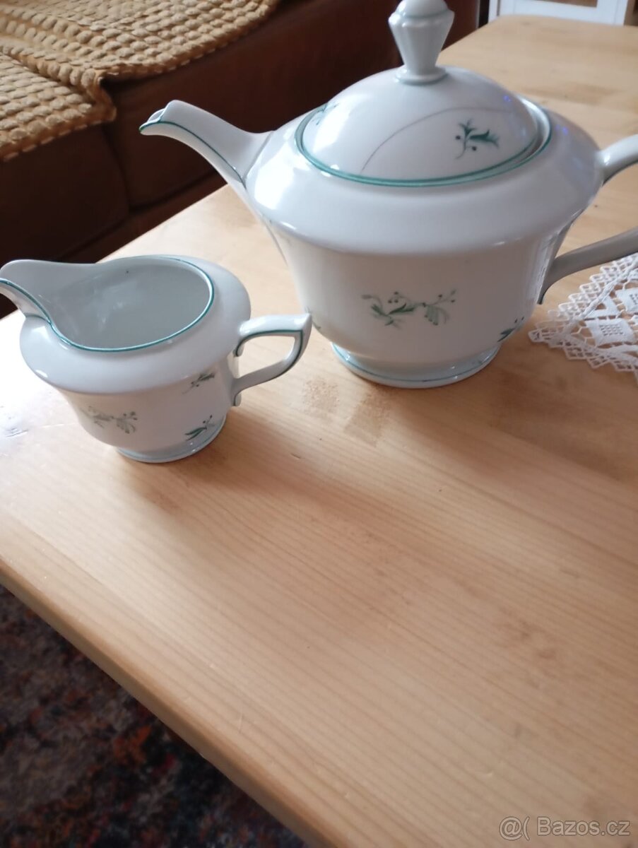 Keramická konvice na čaj a mlíko