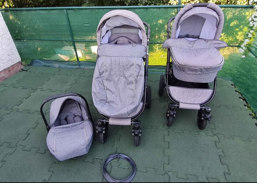 Kočárek Maked Lucky 3 +1 se dvěma podvozky