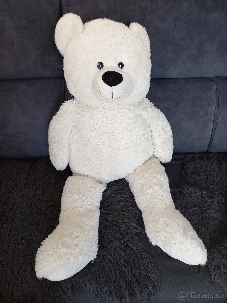 Velký plyšový medvěd bílý