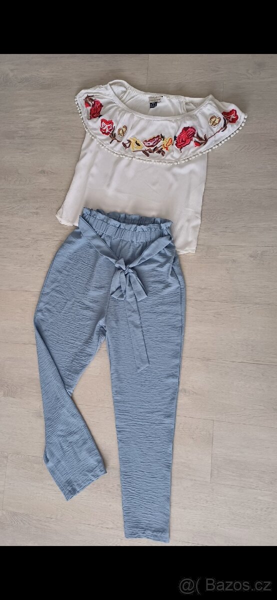 Letní SET kalhoty + halenka vel. S