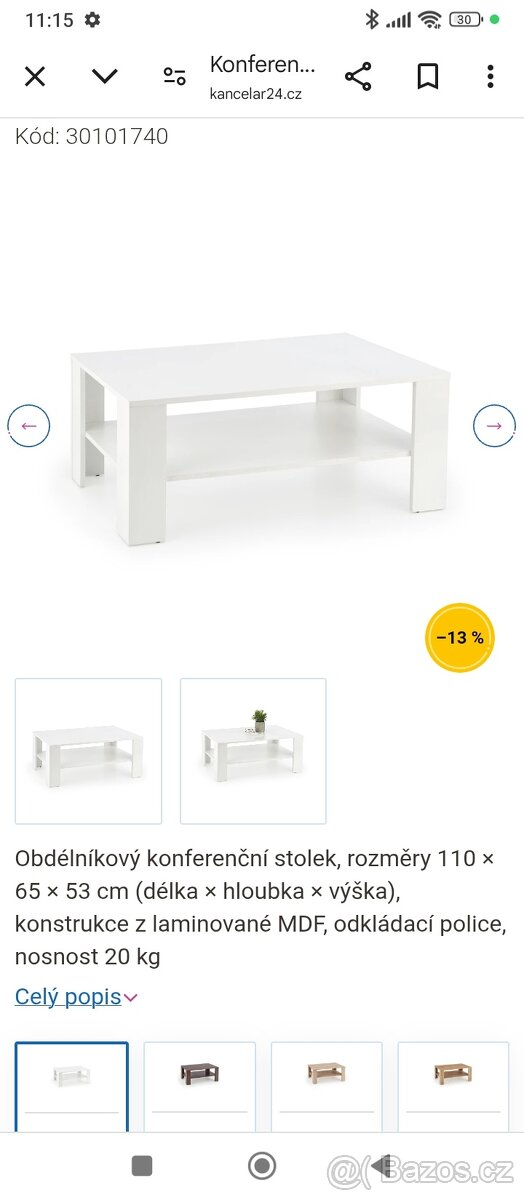 Konferenční stolek KWADRO