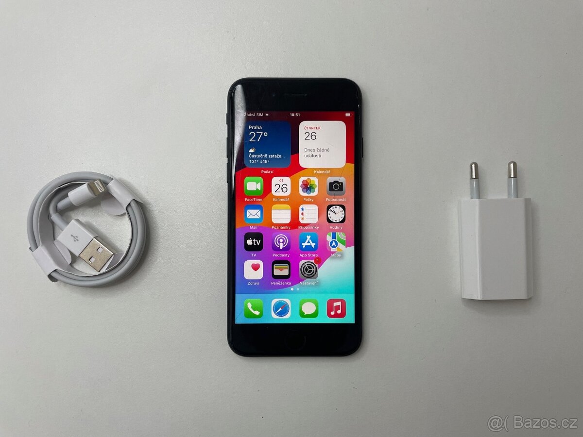 iPhone SE2020 128GB Black - Záruka - rozbitý