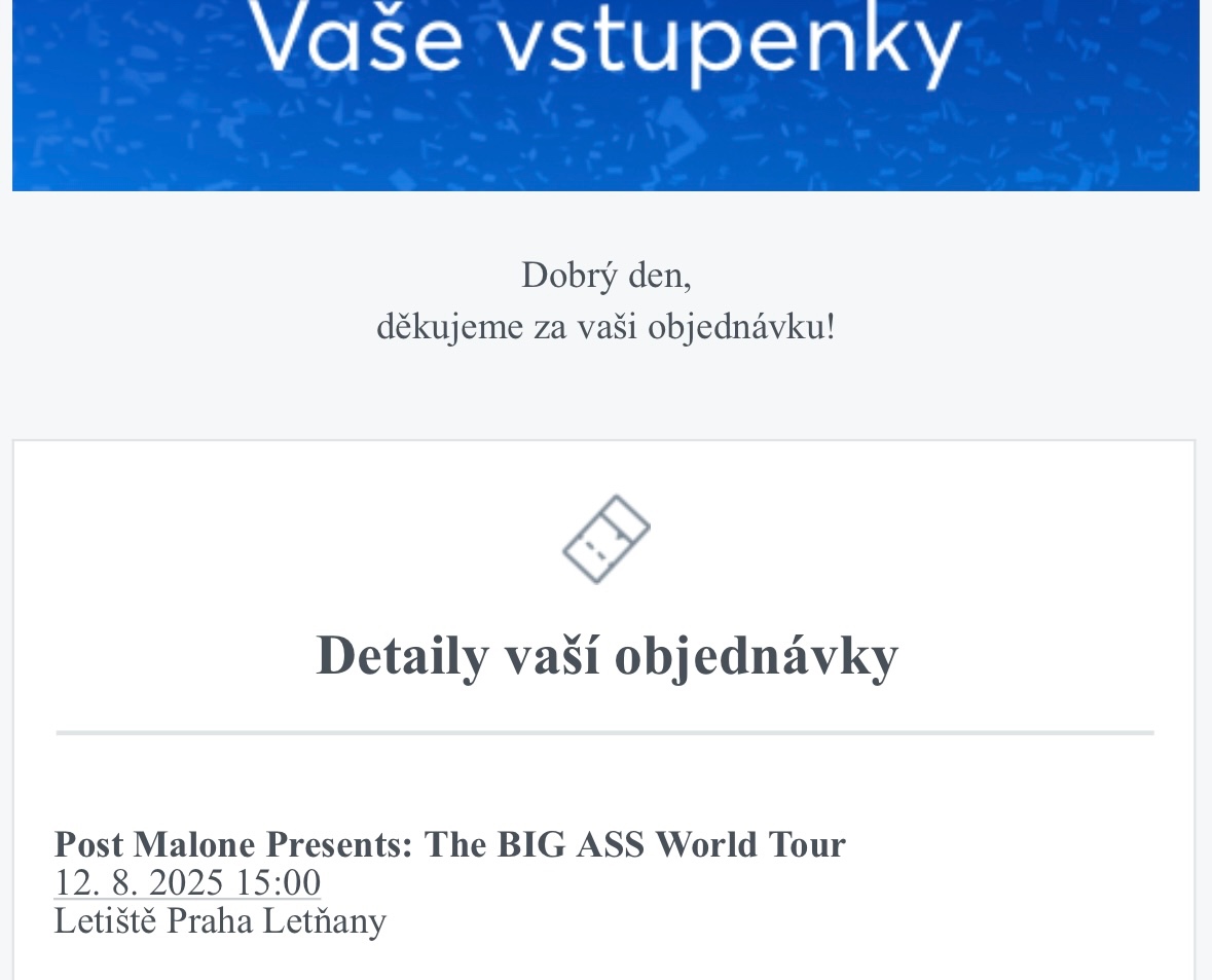 Post Malone Praha 12.8.2025