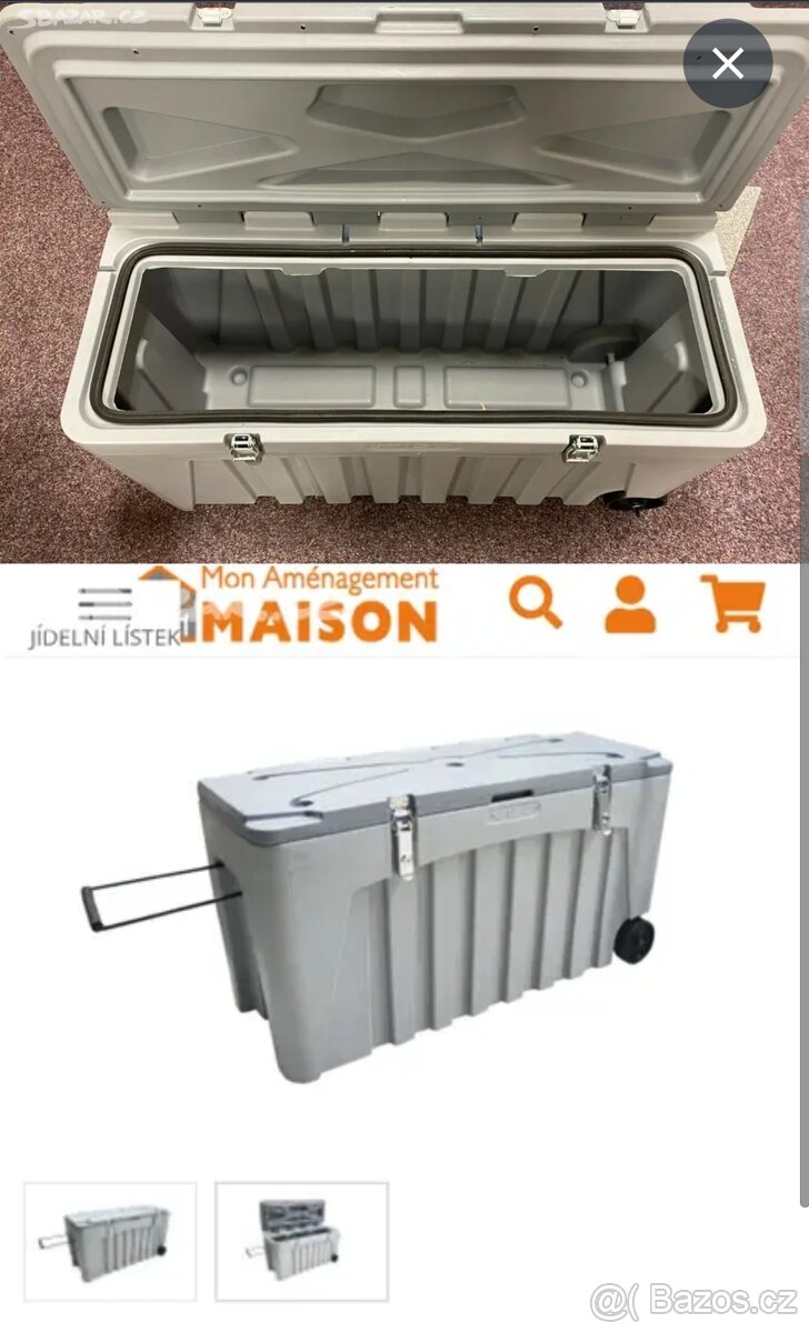 Univerzální plastový box VISO se zámky - 152l, chodítko