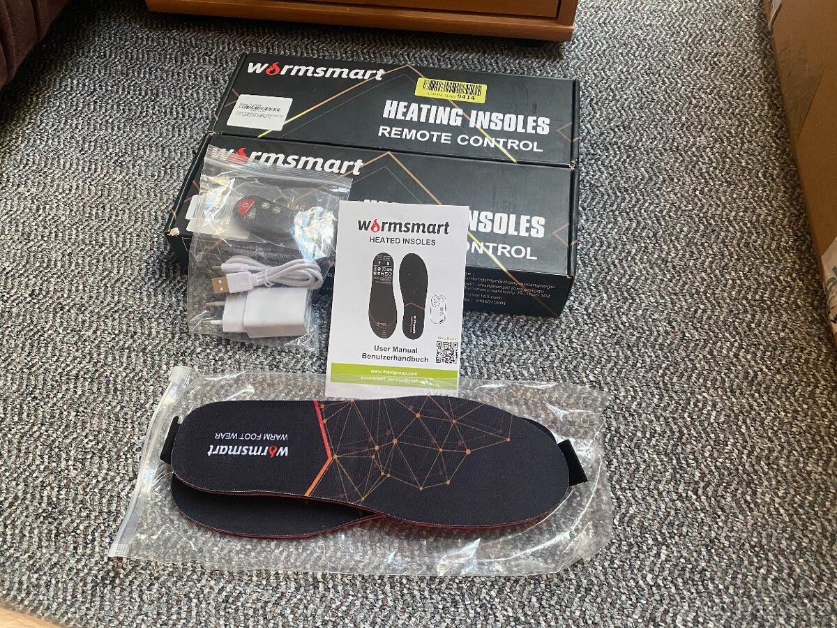 2x Sada nabíjecích vyhřívaných vložek do bot 35-39