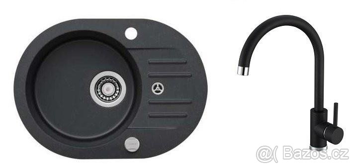 KUCHYŇSKÝ GRANITOVÝ DŘEZ ALVEUS FOXTROT + BATERIE + SIFON