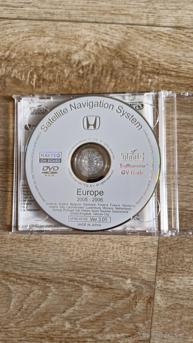 DVD mapy pro navigace Honda