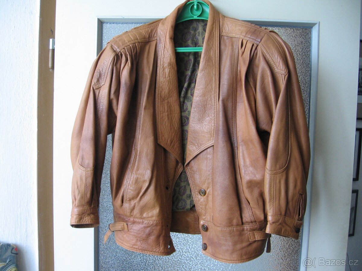 Kožená dámská bunda