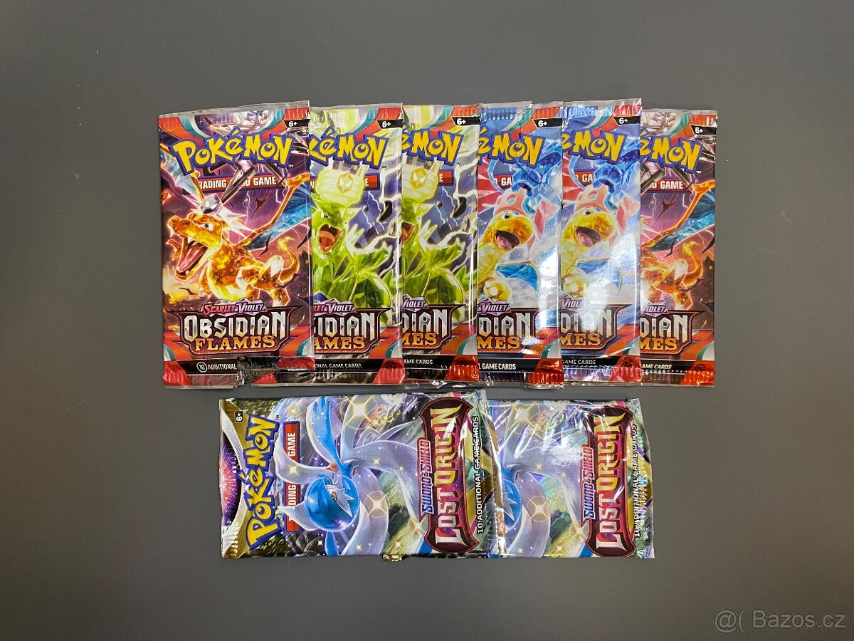 Pokémon karty Obsidian Flames a Lost Origin