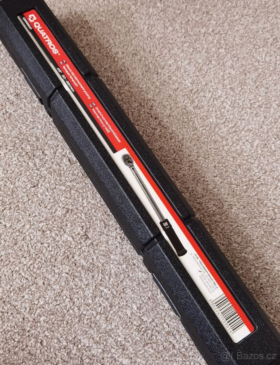 Momentový klíč 1/2" 20-220 Nm, s certifikátem - QUATROS QS5