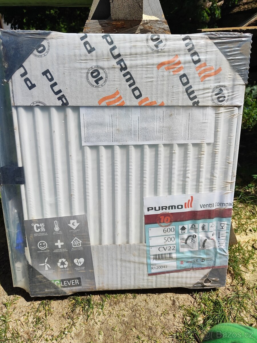 Radiátor Purmo ventil Compact CV22 600x500mm