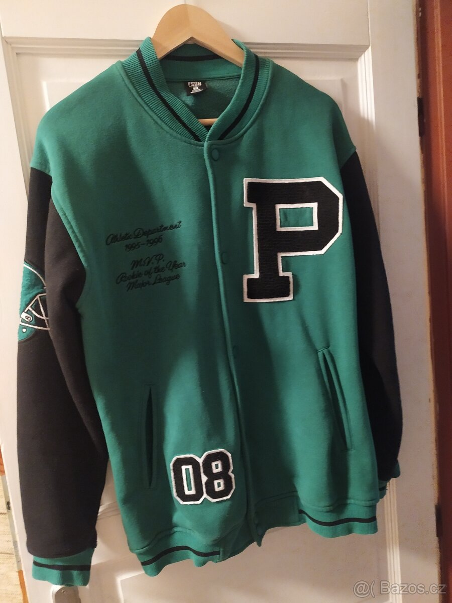 Mikina zelená baseball vel.S panska