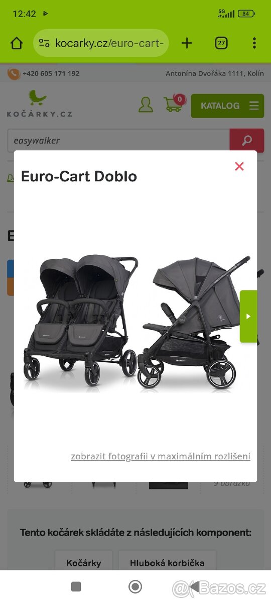 Sportovní kočárek pro dvojčata/ sourozence