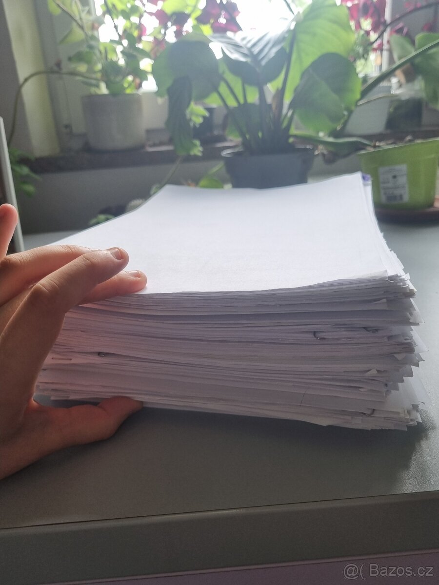 Papíry z jedné strany popsané
