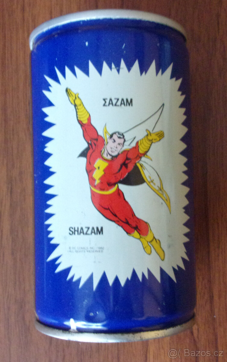 Vzácná sběratel.plech.Pepsi s motivem SHAZAM 1982