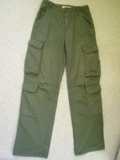 Dámské khaki kalhoty vel. 36