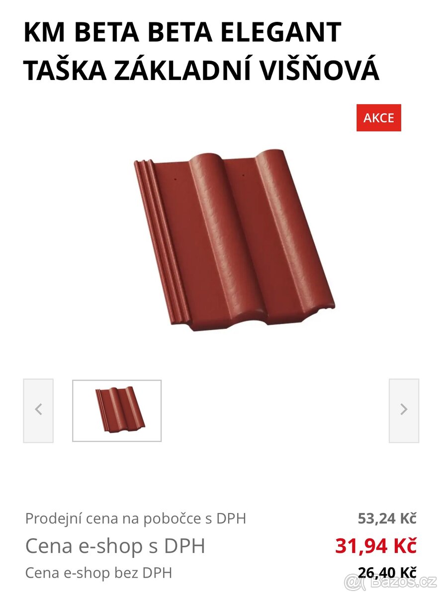 Nová střešní krytina - KM BETA višňová