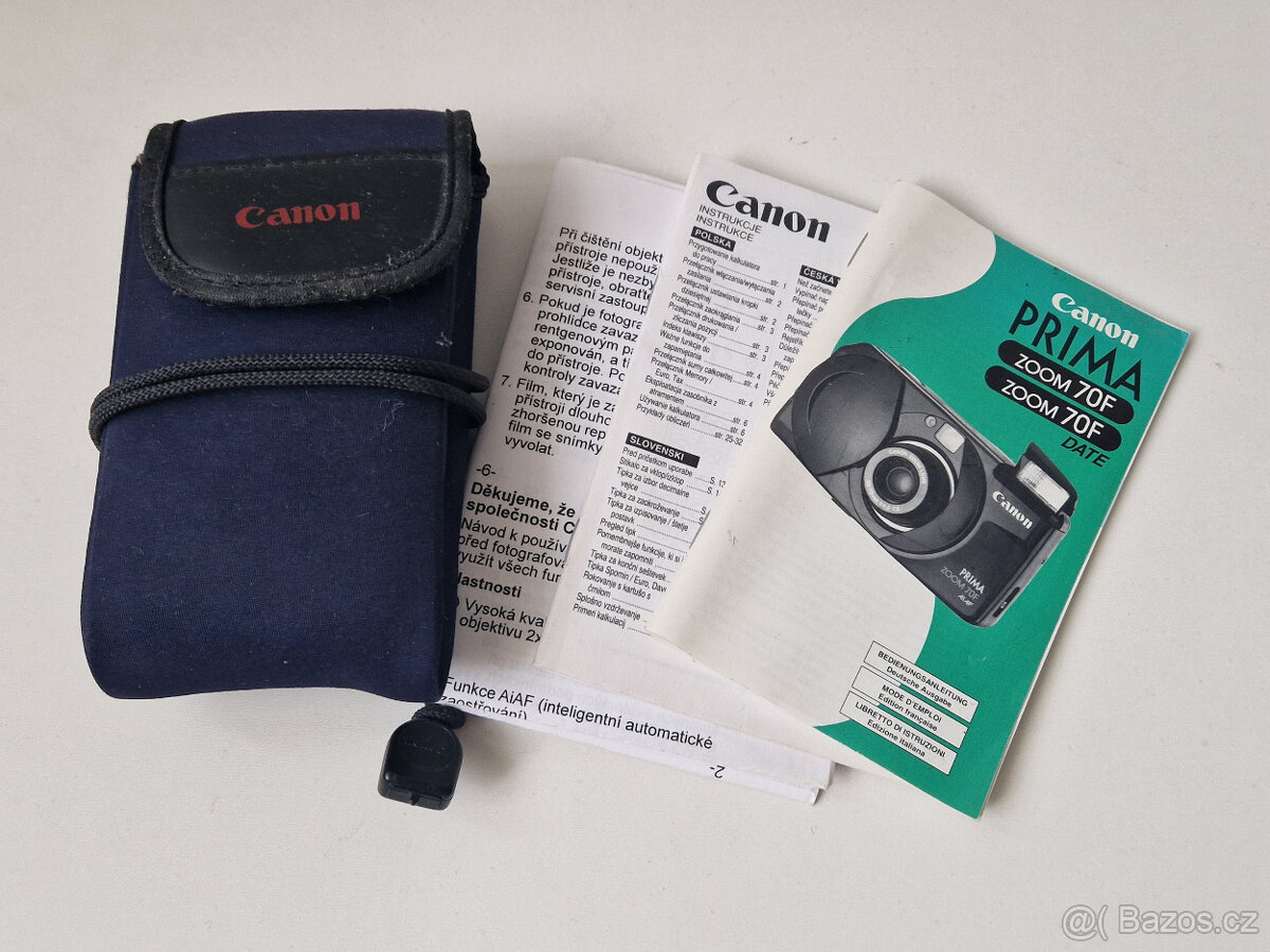 automatický fotoaparát Canon Prima Zoom 70AF-retro