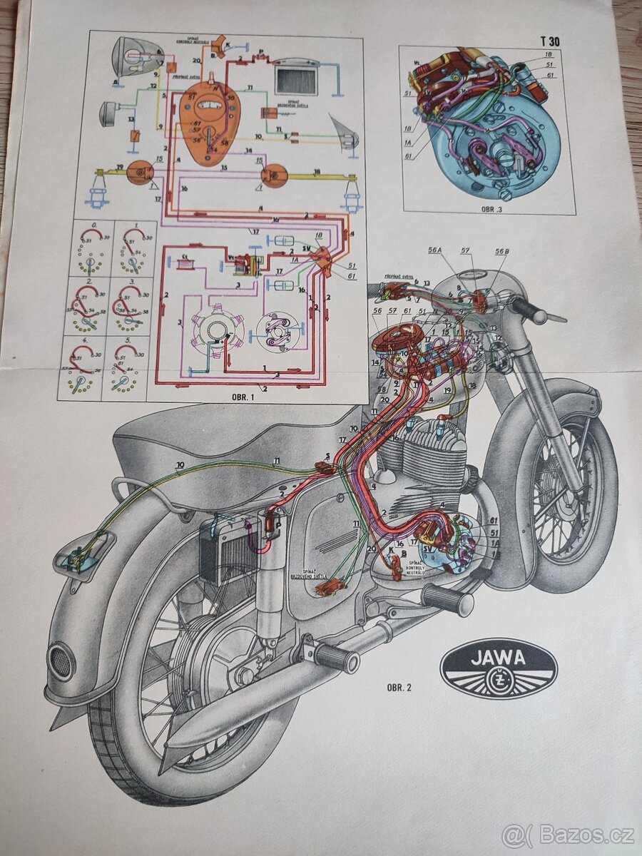 Jawa 350/354 kývačka